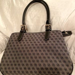 Dooney & Bourke black and grey DB monogram purse